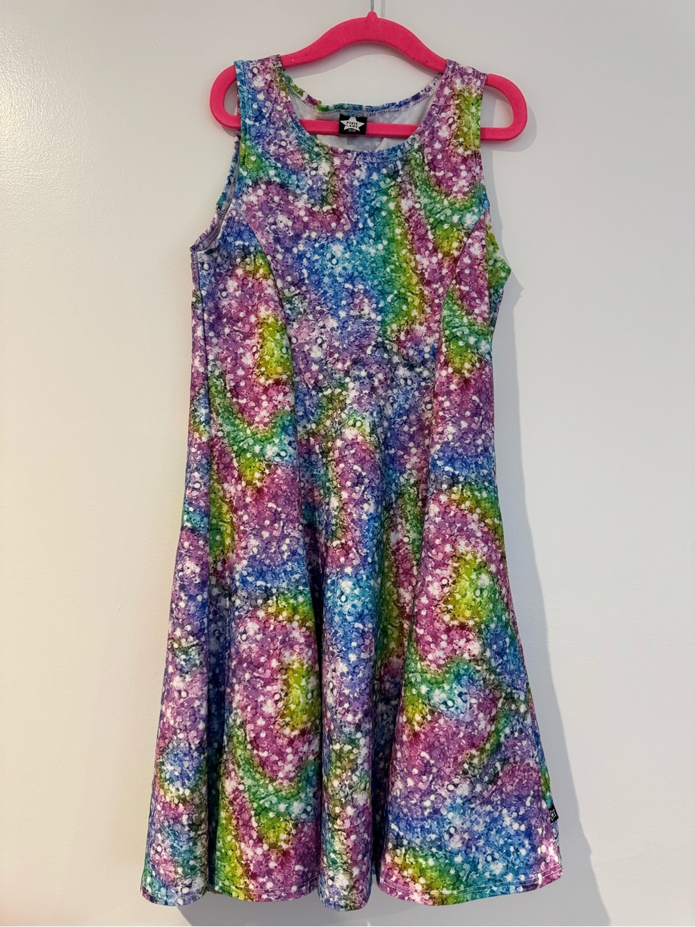 Girls' Multicolor Swirl Sleeveless Fit-and-Flare Twirl Dress NWOT